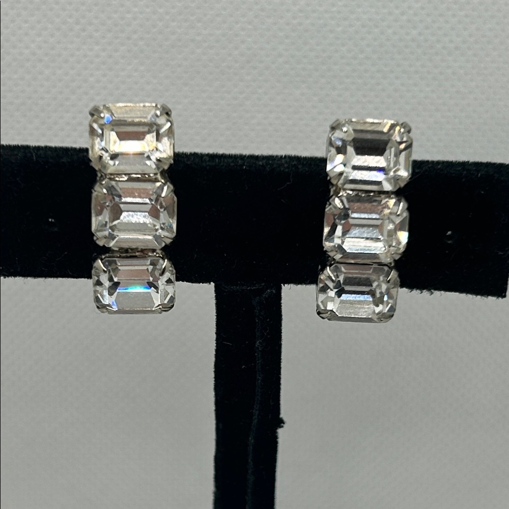 Dazzling Rhinestone Vintage Earrings by Garne